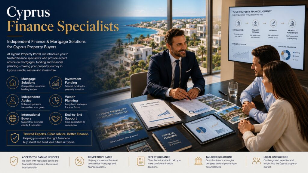 Professional Cyprus finance specialist advising international property buyers on mortgages, investment funding and wealth planning.