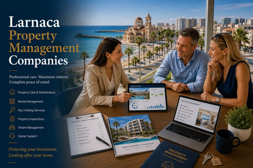 Find a list of Larnaca property management companies, select a property management company in Larnaca, Cyprus.