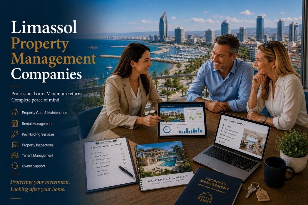 Find a list of Limassol property management companies, select a property management company in Limassol, Cyprus.