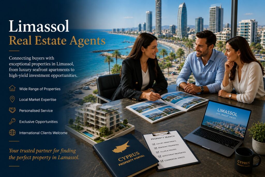 Limassol real estate agents - listings of real estate agents in Limassol Cyprus.