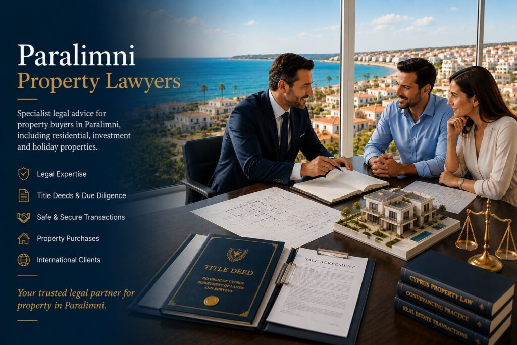 Paralimni property lawyers - List of property lawyers in Paralimni Cyprus. Find Paralimni property lawyers in Paralimni, Protaras, Kapparis, Pernera and Ayia Napa. Compare conveyancing solicitors and title deed lawyers
