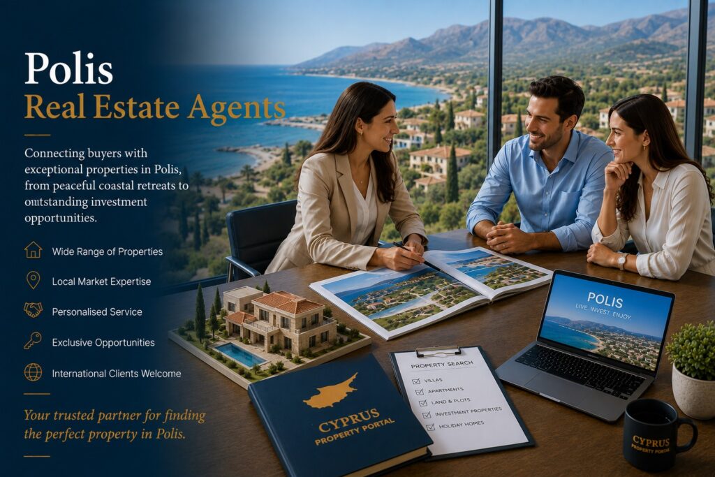 Polis Chrysochous real estate agents - listings of real estate agents in Polis Cyprus.
